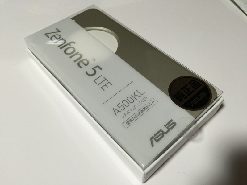 Zenfone5用フリップカバー パッケージ