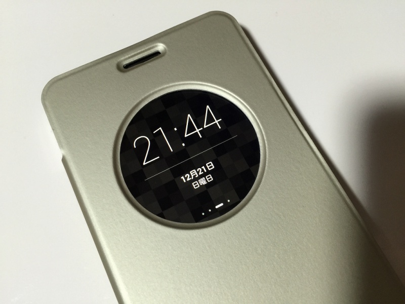 Zenfone5用フリップカバー 時計表示